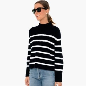 Tuckernuck Pomander Place Womens Navy Blue Striped Sweater